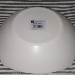 Bormioli Rocco Eclissi Bianco, fehér üveg mélytányér, szögletes, 208x208 mm, 87 cl