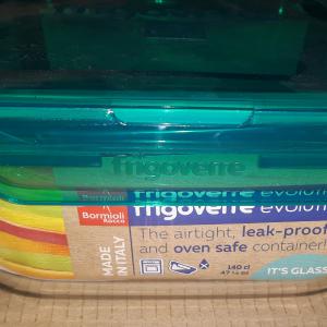 Bormioli Rocco Evolution türkíz szögl.tárolódoboz, 18X18X8 cm, 140 cl, 119895