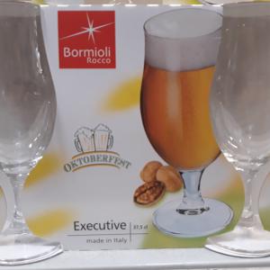 Bormioli Rocco EXECUTIVE talpas sörös pohár, 37,5 cl, 3 db,  119121