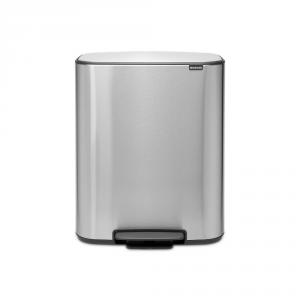 BRABANTIA BO PEDAL BIN pedálos szemetes 2x30l MATT STEEL FPP, 211461