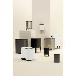 BRABANTIA BO WASTE BIN HI fém hulladék tartó. 4l MATT BLACK, fekete, 227028