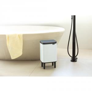 BRABANTIA BO WASTE BIN HI fém hulladék tartó .7L WHITE, fehér, 227165
