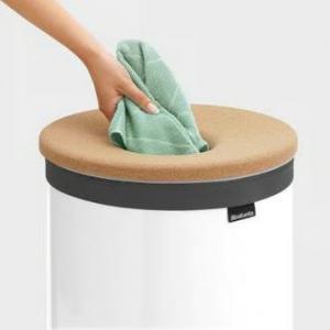 Brabantia Fém szennyesruhatartó 60l FEHÉR-PARAFA TETŐ, 104404