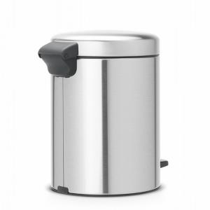 Brabantia Pedal Bin Newicon, 5 liter, Matt Steel FPP, pedálos szemetes, 112102