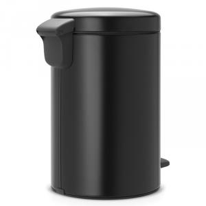Brabantia Pedal Bin Newicon Matt Black, 12 liter, pedálos szemetes, matt fekete, 113741