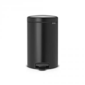 Brabantia Pedal Bin Newicon Matt Black, 12 liter, pedálos szemetes, matt fekete, 113741