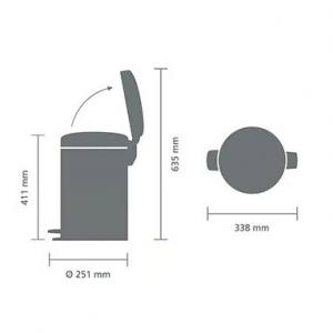 Brabantia PEDAL BIN NEWICON pedálos szemetes 12L METALLIC GOLD, 304446