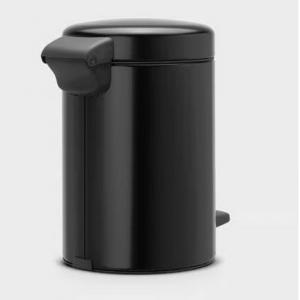 Brabantia PEDAL BIN NEWICON pedálos szemetes 3L MATT BLACK, fekete, 113321