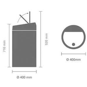 Brabantia TOUCH BIN patentos szemetes 60l MATT BLACK FPP, 402562