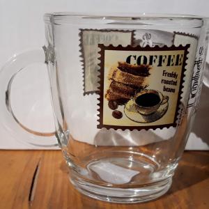 Cerve Old Times Coffee bögre, vastag üveg, stamp, 38 cl, 165175