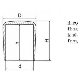 Csőkupak 18mm-es csövekre. Kiszerelés: 100 db