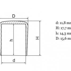 Csőkupak Ø 12 mm-es csövekre. Kiszerelés: 100 db