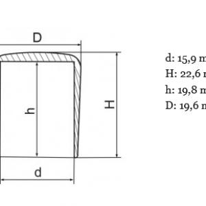 Csőkupak Ø 16,0 mm-es csövekre. Kiszerelés: 100 db