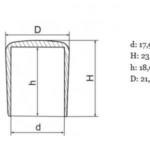 Csőkupak Ø 18,0 mm-es csövekre. Kiszerelés: 100 db