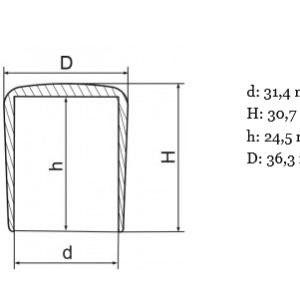 Csőkupak Ø 32,0 mm-es csövekre. Kiszerelés: 100 db