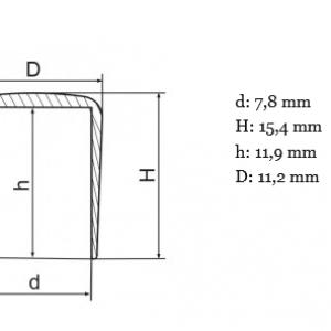 Csőkupak Ø 8 mm-es csövekre. Kiszerelés: 100 db