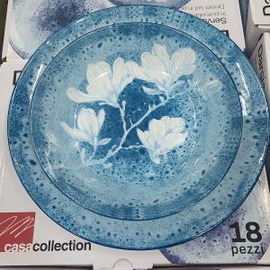 DARSIA BLU porcelán étkészlet 18 db, kék
