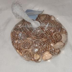 Dekorációs üvegkavics, gyöngy (pearl), 1 csomag, kb. 450 g (80 db)