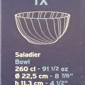 Duralex Beau Rivage nagy salátás tál,  22,5cm, füstszínű, duralexsalna