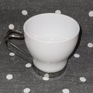 Fehér Bormioli Rocco Aromateca Oslo white mokkás csésze, fehér üveg, 10,9 cl, 4 db