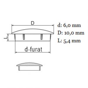 Furattakaró dugó (lencse forma) Ø 6,0 mm-es furatokhoz. (10) Kiszerelés: 100db