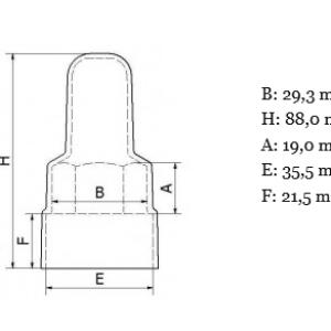 Hosszúkás B anyatakaró kupak hatlapú M20 menetes anyákra, Anyasapka, Fekete, szürke, fehér