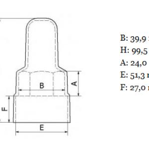 Hosszúkás B anyatakaró kupak hatlapú M27 menetes anyákra, Anyasapka, Fekete, szürke, fehér