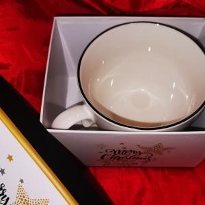 Karácsonyi bögre díszdobozban, antracit, 42 cl