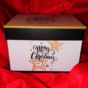 Karácsonyi bögre díszdobozban, antracit, 42 cl