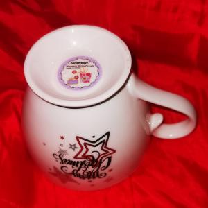 Karácsonyi bögre díszdobozban, antracit, 42 cl