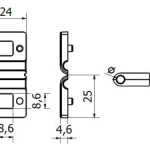 Kerítés bilincs elkülönítő 4mm huzal átmérőhöz. 2 db, 1 pár