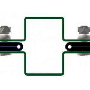 Kerítés bilincs elkülönítő 4mm huzal átmérőhöz. 2 db, 1 pár