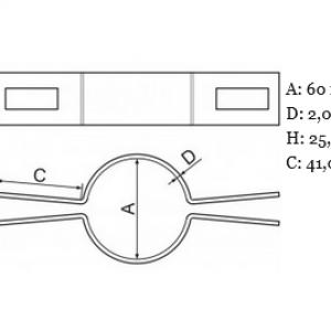 Kerítés köztes bilincs csőoszlophoz Ø 60 mm.   fekete, zöld, grafit, 25 db