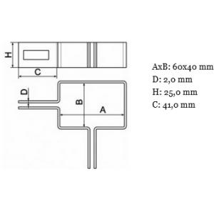 Kerítés sarokbilincs 40x60 mm oszlopra.  fekete, zöld, grafit, 25 db
