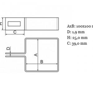 Kerítés végbilincs 100x100 mm oszlopokra.  fekete, zöld, grafit, 25 db
