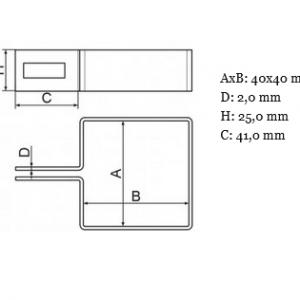 Kerítés végbilincs 40x40 mm oszlopokra. fekete, zöld, grafit, 25 db