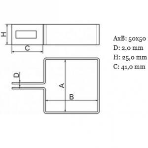 Kerítés végbilincs 50x50 mm oszlopokra. fekete, zöld, grafit, 25 db