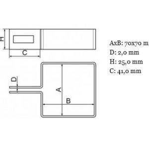 Kerítés végbilincs 70x70 mm oszlopokra. fekete, zöld, grafit, 25 db