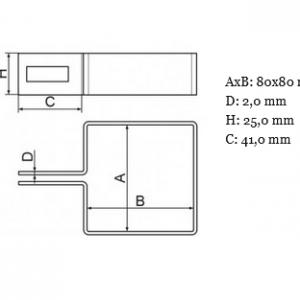 Kerítés végbilincs 80x80 mm oszlopokra. fekete, zöld, grafit, 25 db