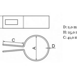 Kerítés végbilincs csőoszlophoz Ø 38 mm. 25 db