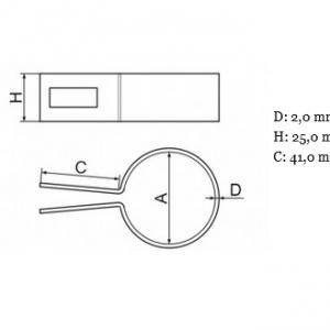 Kerítés végbilincs csőoszlophoz Ø 42 mm.  25 db