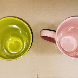 Kő kerámia bögre, 47 cl, rózsaszín vagy zöld, 240028