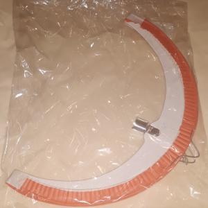 Lampion, kerek, narancsszínű, 22 cm, 1 db