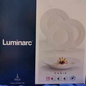 Luminarc Cadix 18 részes üveg étkészlet, fehér, 500514
