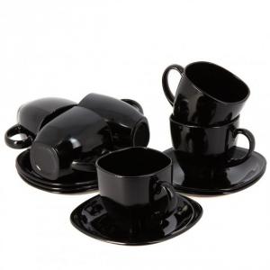 Luminarc Carine 6 személyes fekete teás készlet, 22 cl, 503119
