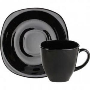 Luminarc Carine 6 személyes fekete teás készlet, 22 cl, 503119