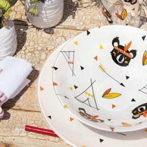 Luminarc Kotipi indián koalamacis reggeliző/müzlis tálka, (fehér üveg+minta), 50 cl, 16,5 cm