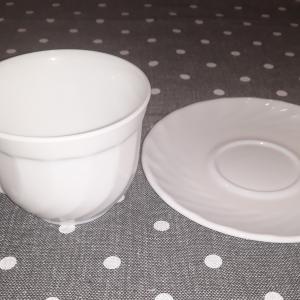 Luminarc Opal cappuccino, teás készlet, 6 db csésze+alj, fehér, 22 cl, 500014