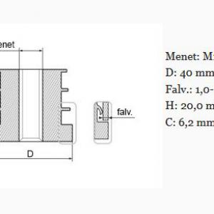 Menetes csődugó 40mm, M10 menettel. 100 db