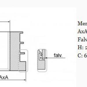 Menetes zártszelvénydugó 20x20 mm, M8-as menettel. fv.:1 vagy 1,5mm, 100 db